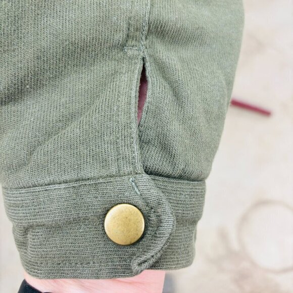 Old Navy Soft Lined Utility Shirt/Jacket Army Green Snap Closures Pockets sz XL - Picture 8 of 13